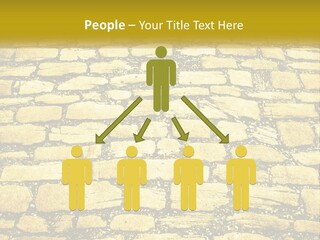 A Cobblestone Road With A Yellow Sign That Says Name Of Presentation Company Name PowerPoint Template