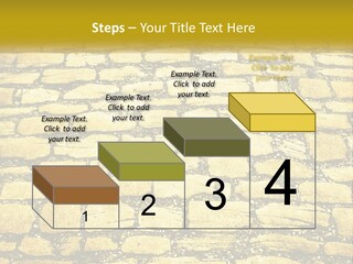 A Cobblestone Road With A Yellow Sign That Says Name Of Presentation Company Name PowerPoint Template