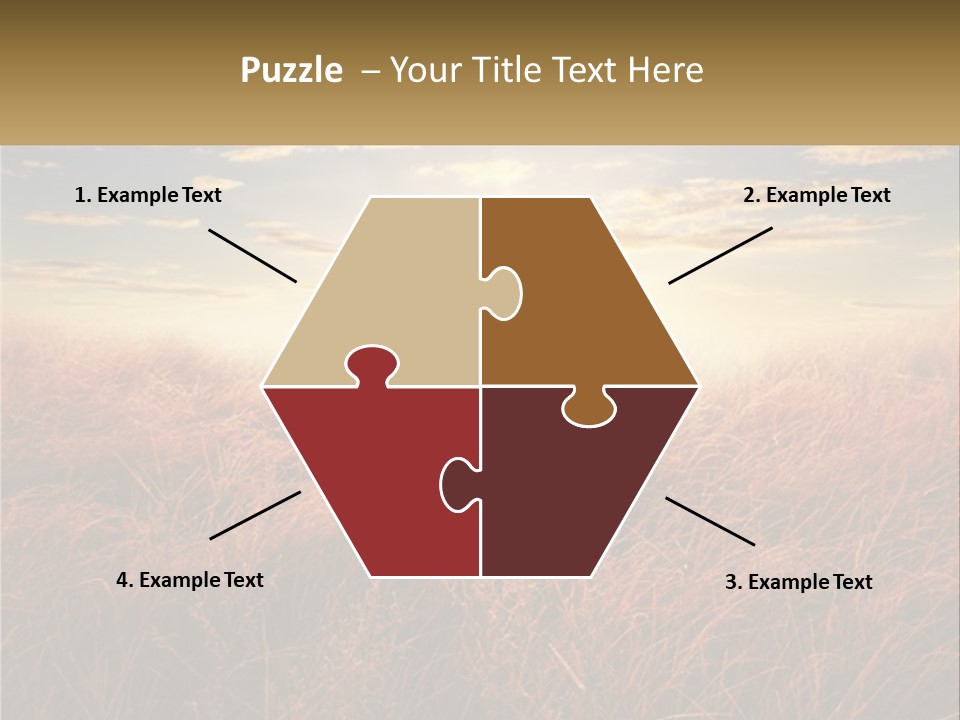 A Field Of Grass With The Sun In The Background PowerPoint Template