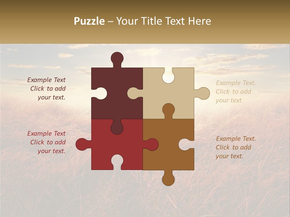 A Field Of Grass With The Sun In The Background PowerPoint Template