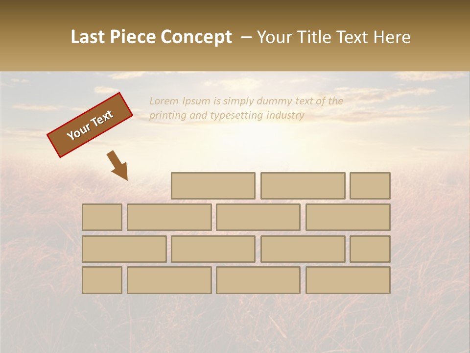 A Field Of Grass With The Sun In The Background PowerPoint Template