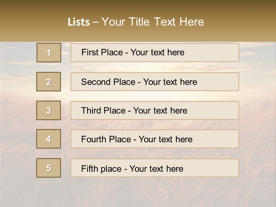 A Field Of Grass With The Sun In The Background PowerPoint Template