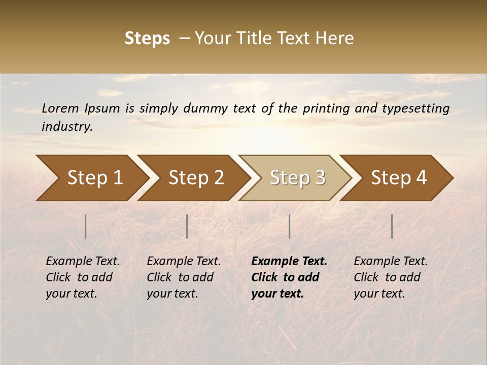 A Field Of Grass With The Sun In The Background PowerPoint Template