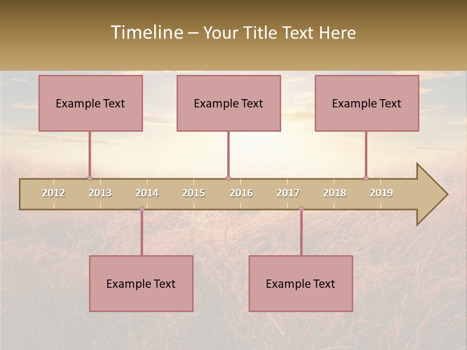 A Field Of Grass With The Sun In The Background PowerPoint Template