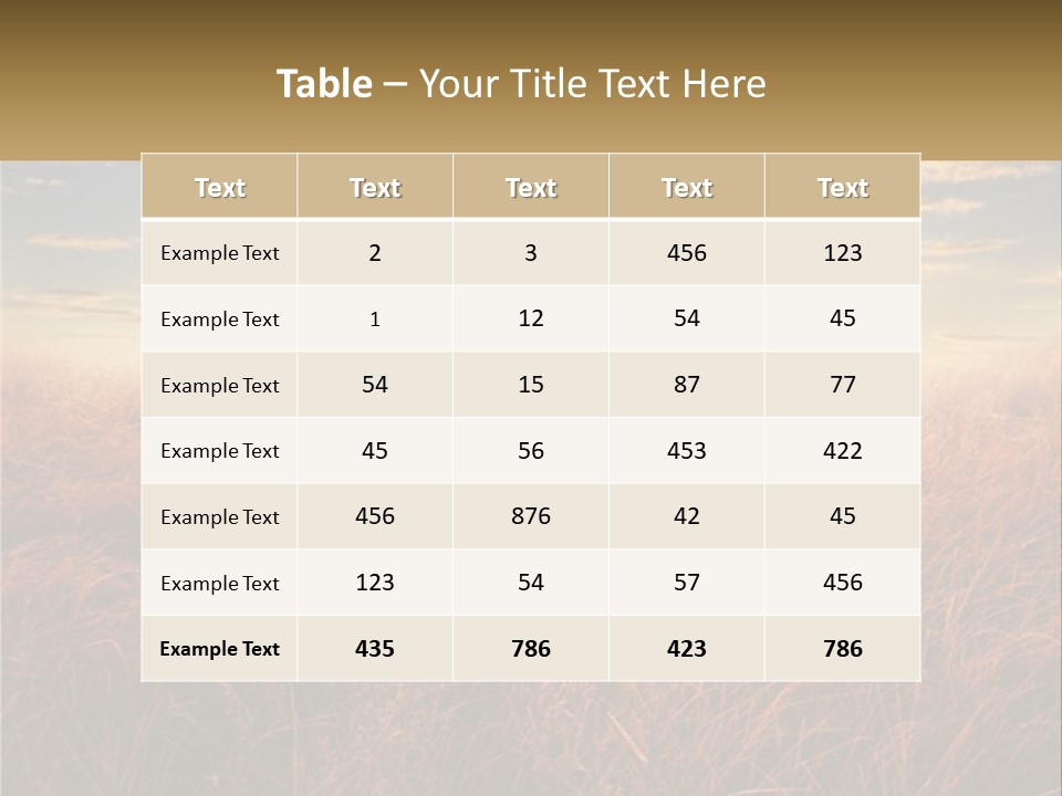 A Field Of Grass With The Sun In The Background PowerPoint Template