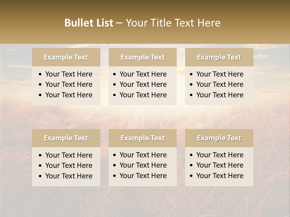 A Field Of Grass With The Sun In The Background PowerPoint Template