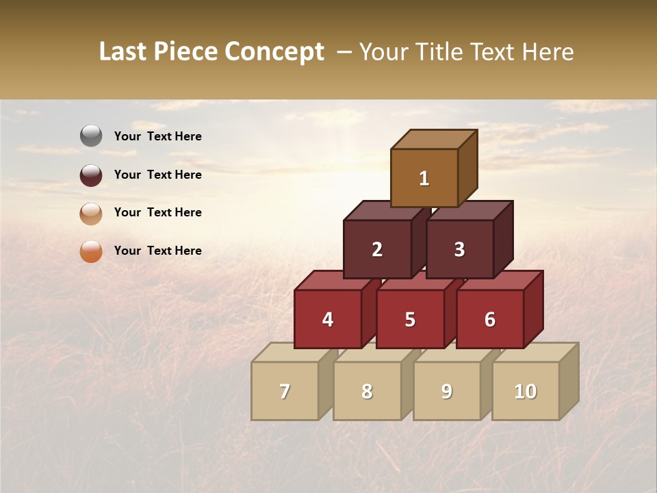 A Field Of Grass With The Sun In The Background PowerPoint Template