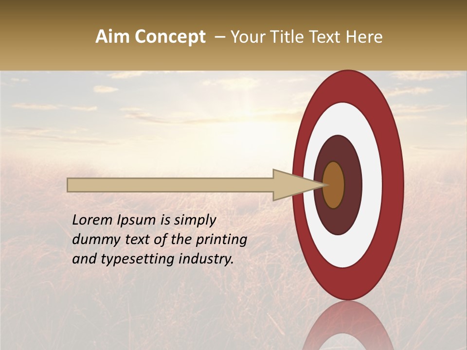 A Field Of Grass With The Sun In The Background PowerPoint Template