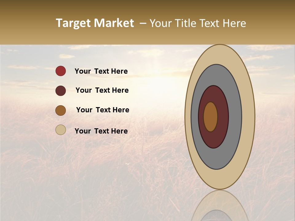 A Field Of Grass With The Sun In The Background PowerPoint Template