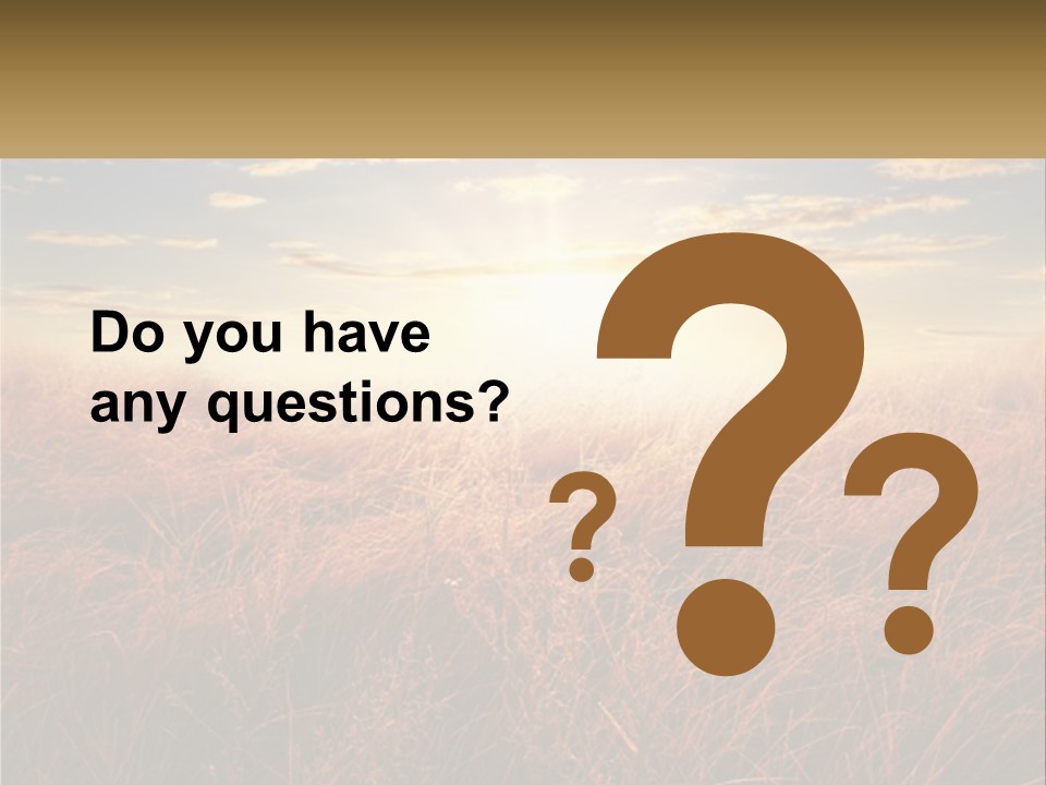 A Field Of Grass With The Sun In The Background PowerPoint Template