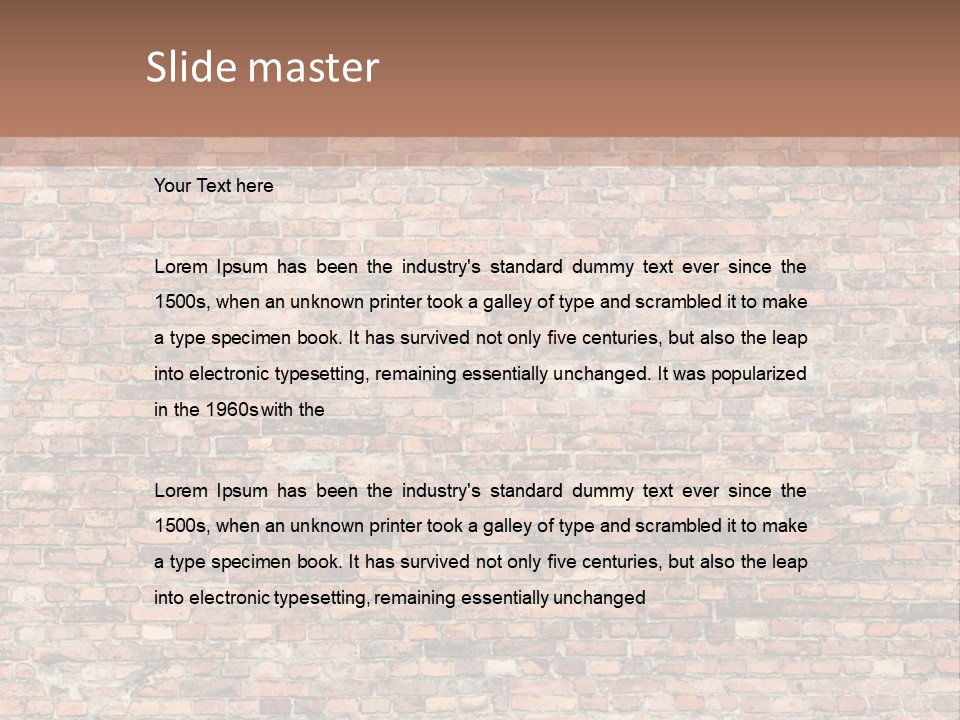 A Brick Wall Powerpoint Presentation Template PowerPoint Template