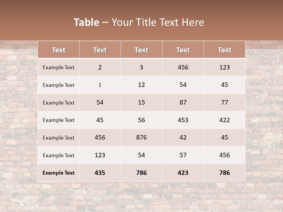 A Brick Wall Powerpoint Presentation Template PowerPoint Template