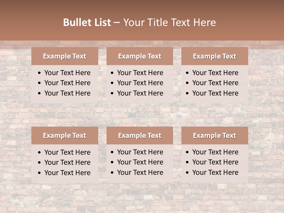 A Brick Wall Powerpoint Presentation Template PowerPoint Template