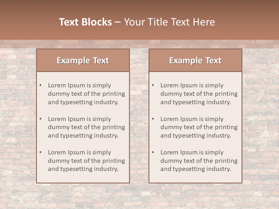 A Brick Wall Powerpoint Presentation Template PowerPoint Template