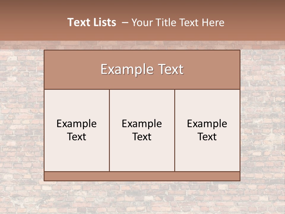 A Brick Wall Powerpoint Presentation Template PowerPoint Template
