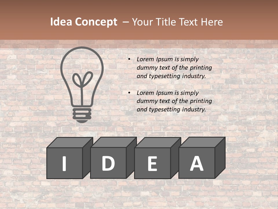 A Brick Wall Powerpoint Presentation Template PowerPoint Template