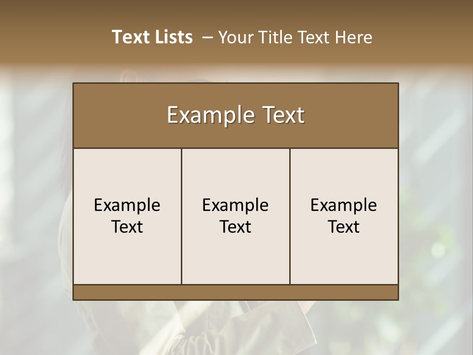 A Woman In A Business Suit Using A Tablet Computer PowerPoint Template