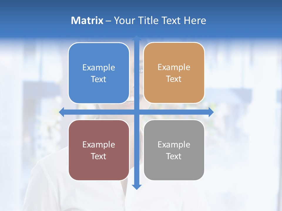 A Woman In A White Shirt Is Smiling PowerPoint Template