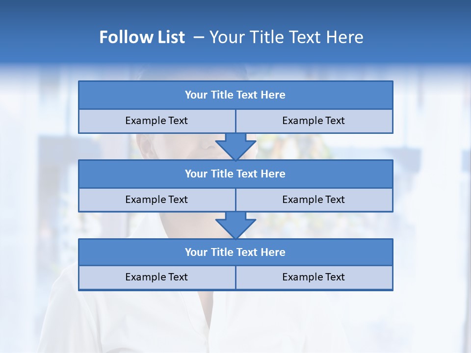 A Woman In A White Shirt Is Smiling PowerPoint Template