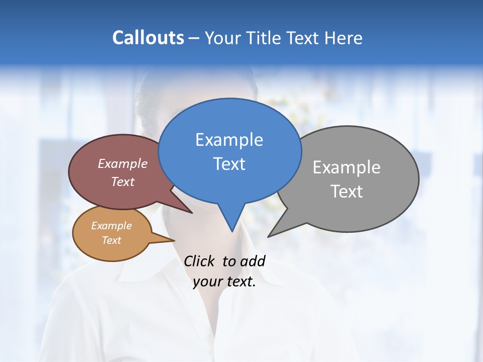 A Woman In A White Shirt Is Smiling PowerPoint Template