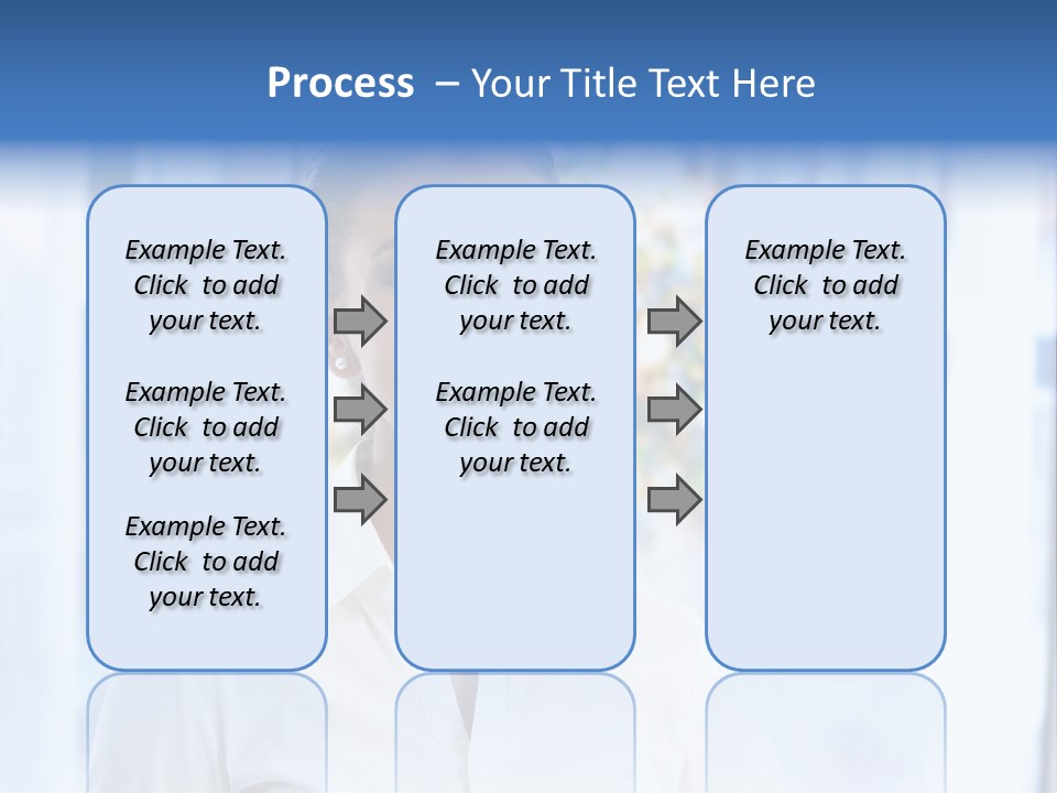 A Woman In A White Shirt Is Smiling PowerPoint Template
