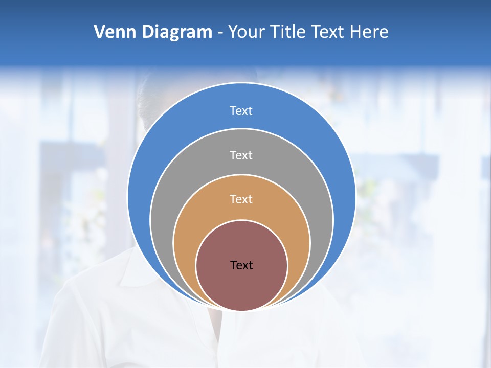 A Woman In A White Shirt Is Smiling PowerPoint Template