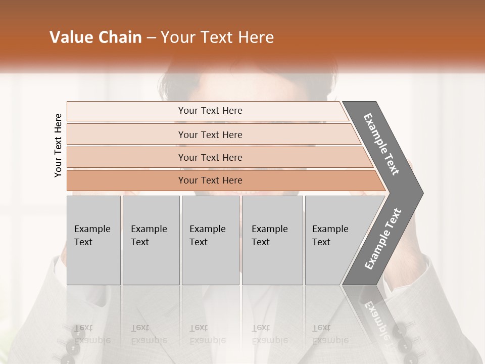 A Man In A Suit Is Holding His Fists Up PowerPoint Template