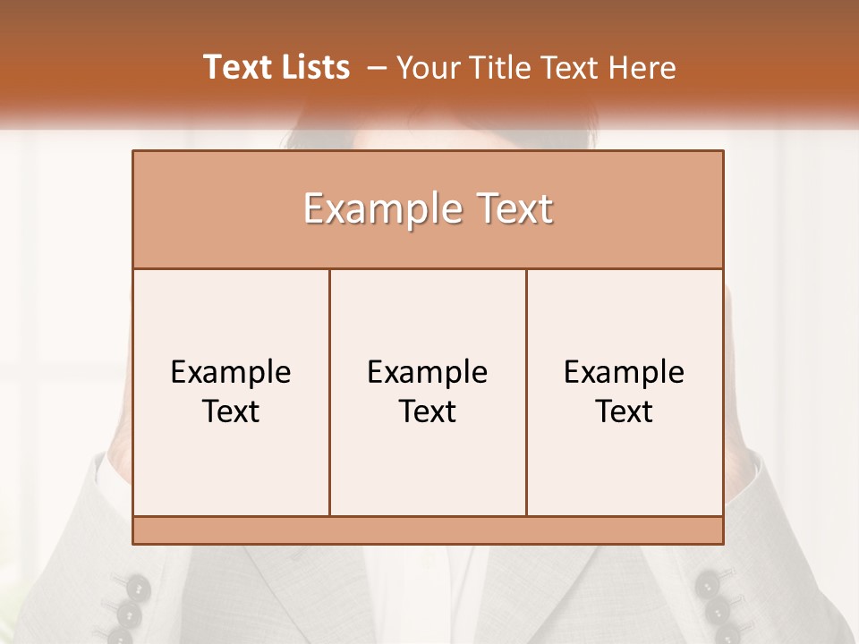 A Man In A Suit Is Holding His Fists Up PowerPoint Template