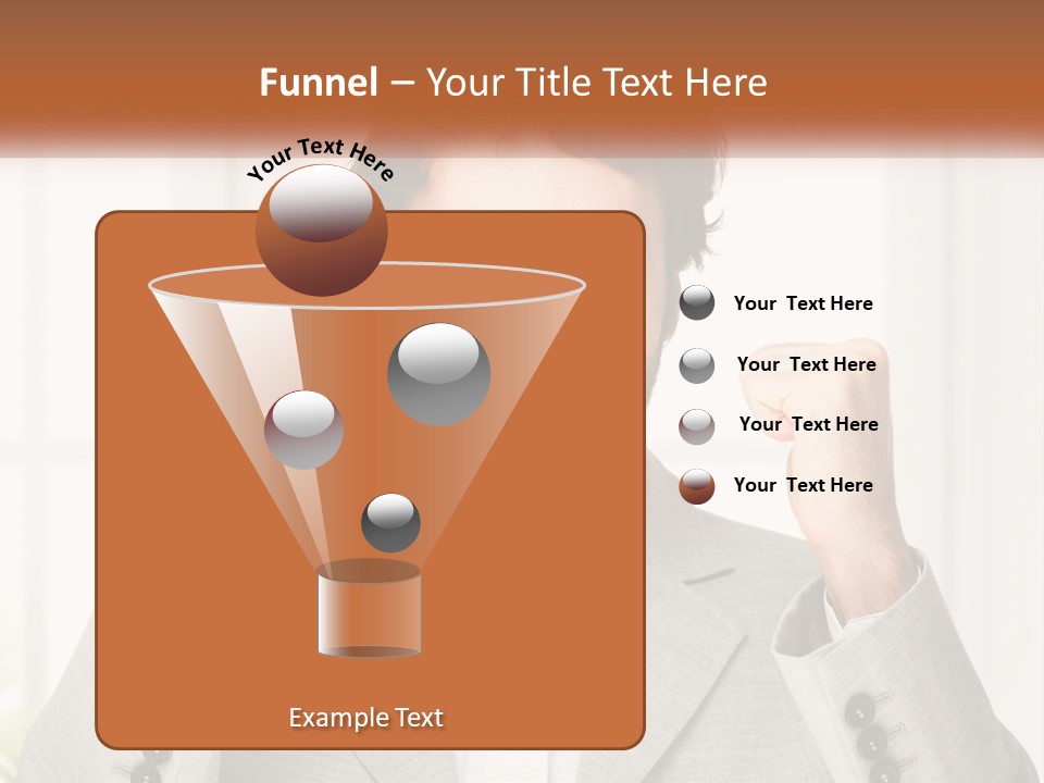 A Man In A Suit Is Holding His Fists Up PowerPoint Template