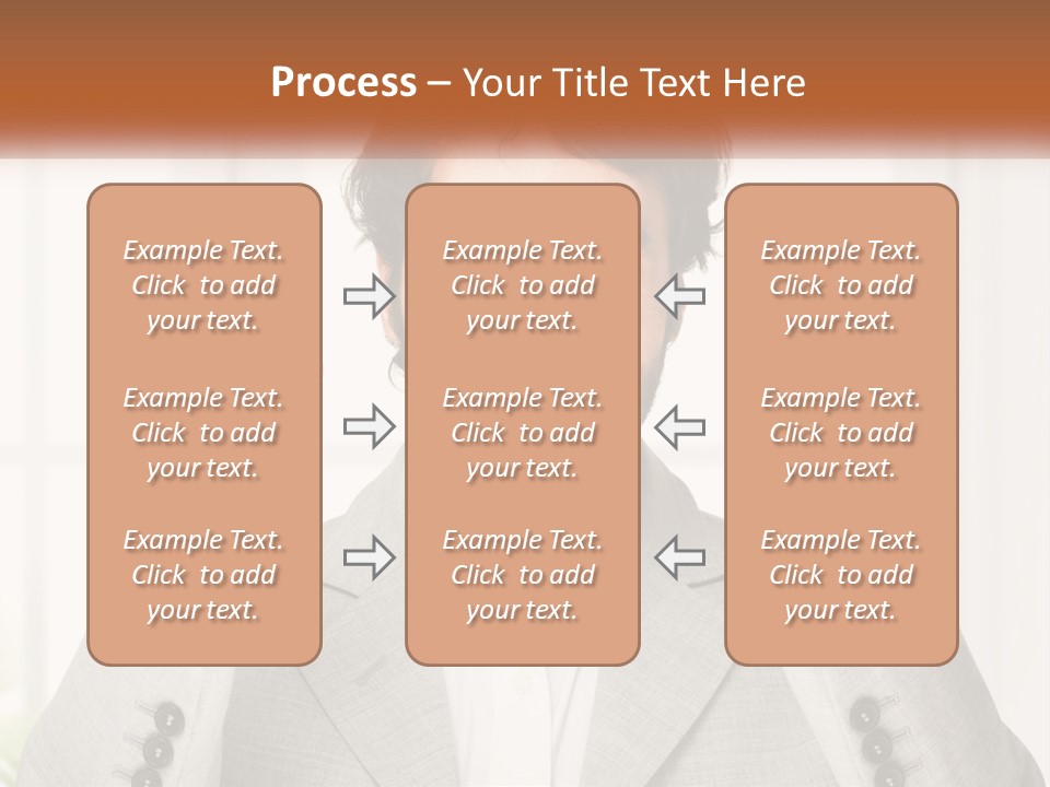 A Man In A Suit Is Holding His Fists Up PowerPoint Template