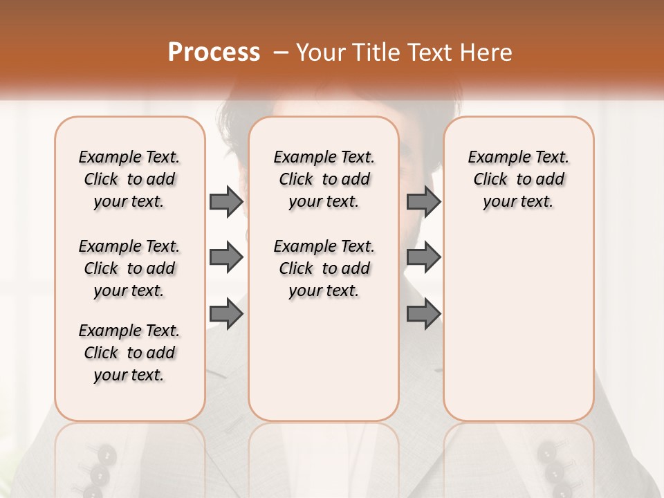 A Man In A Suit Is Holding His Fists Up PowerPoint Template