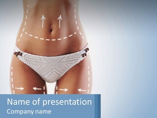 A Woman's Butt With Arrows On It PowerPoint Template