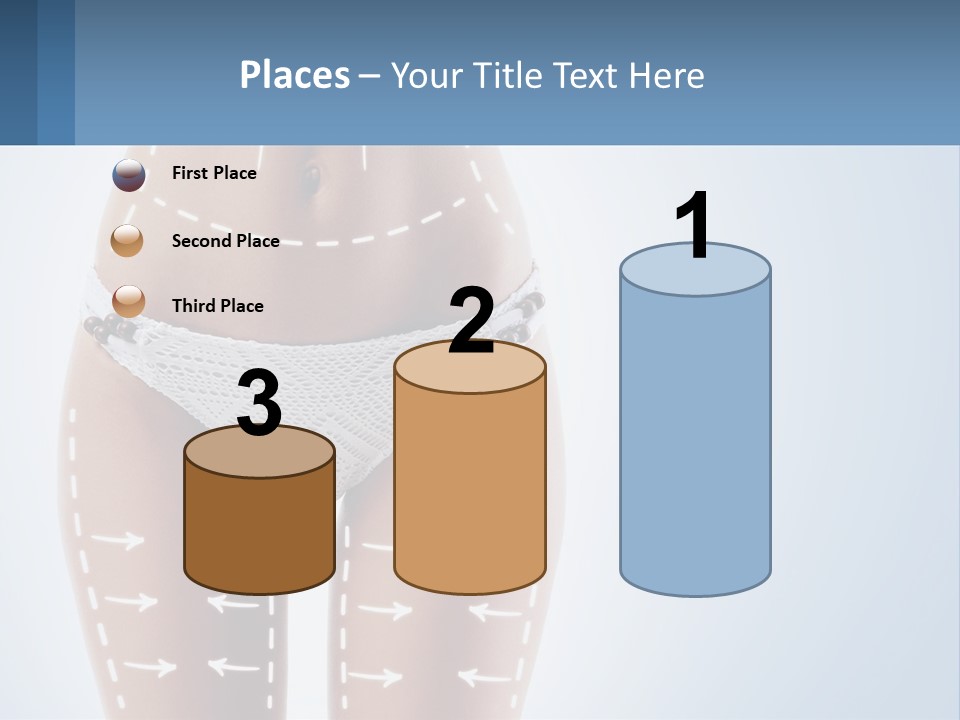 A Woman's Butt With Arrows On It PowerPoint Template