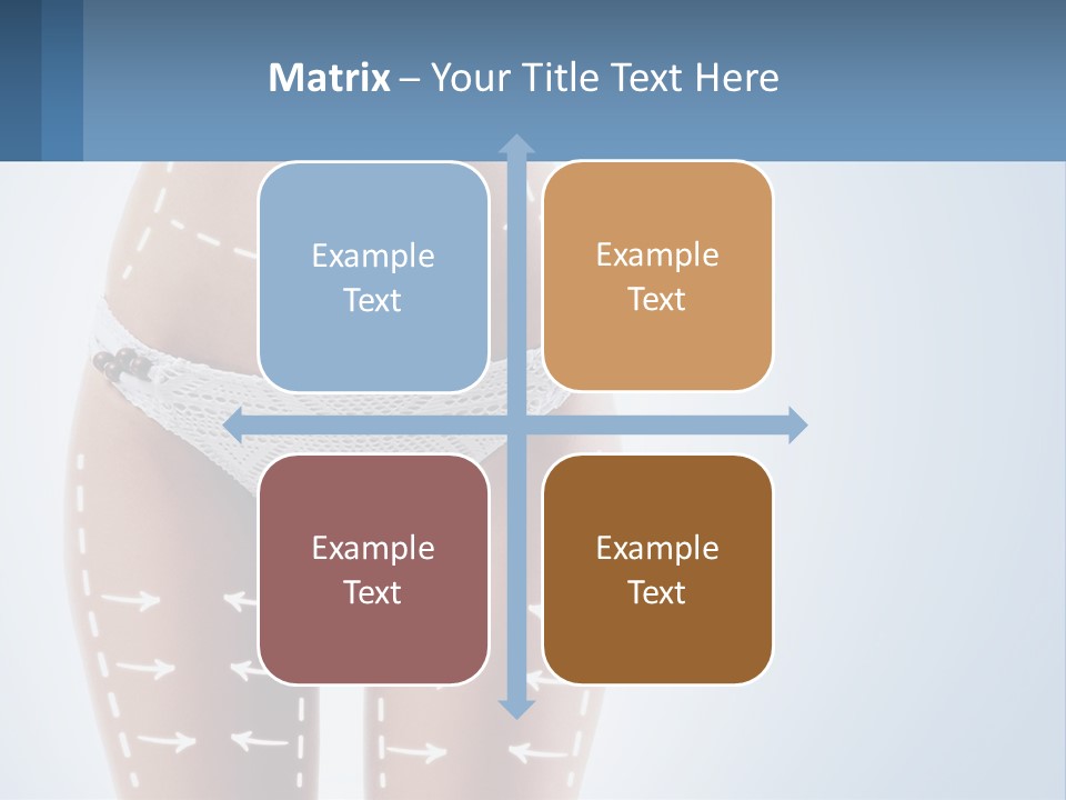 A Woman's Butt With Arrows On It PowerPoint Template