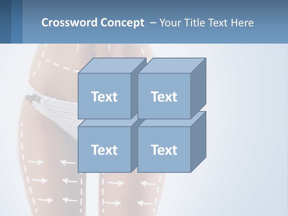 A Woman's Butt With Arrows On It PowerPoint Template