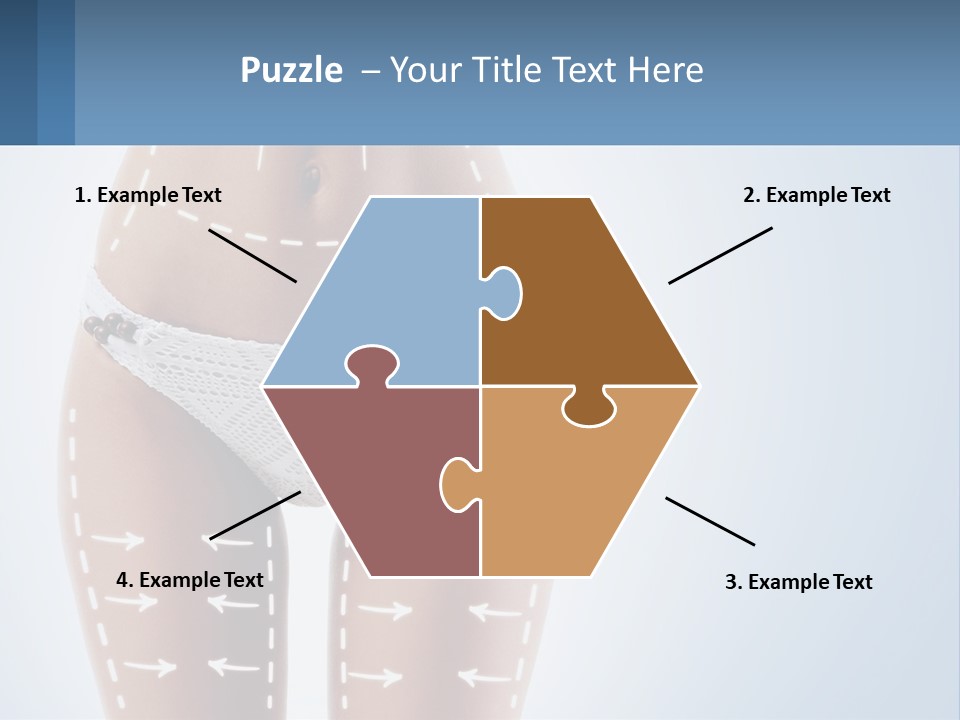 A Woman's Butt With Arrows On It PowerPoint Template