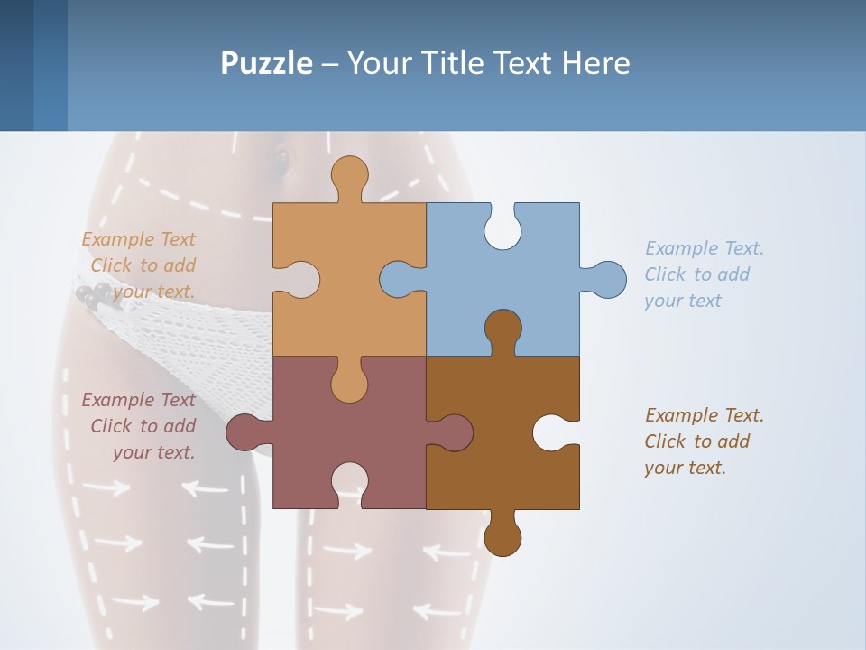 A Woman's Butt With Arrows On It PowerPoint Template