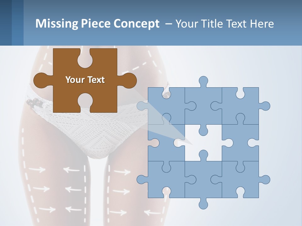 A Woman's Butt With Arrows On It PowerPoint Template