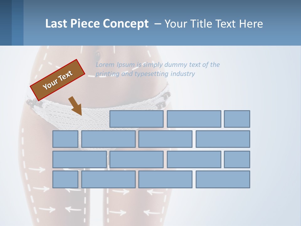 A Woman's Butt With Arrows On It PowerPoint Template