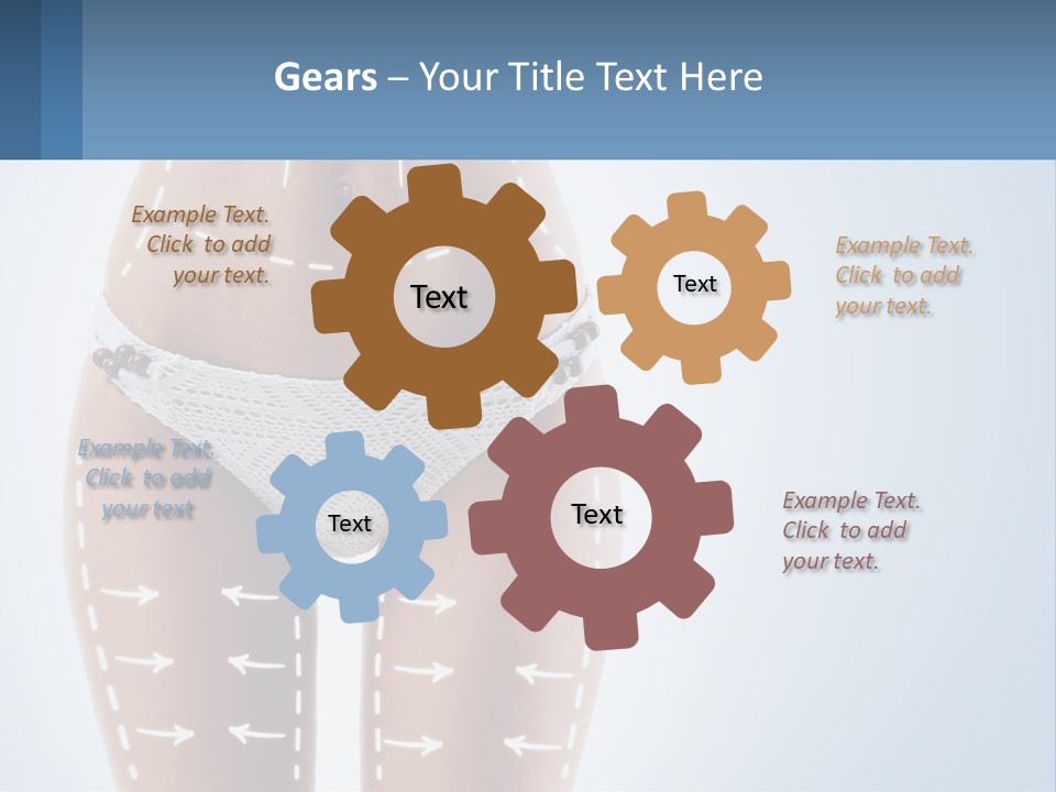 A Woman's Butt With Arrows On It PowerPoint Template