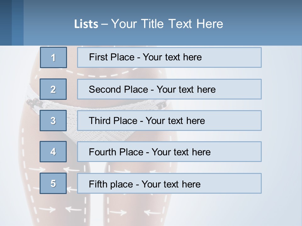 A Woman's Butt With Arrows On It PowerPoint Template