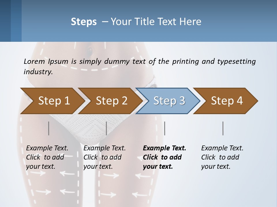A Woman's Butt With Arrows On It PowerPoint Template