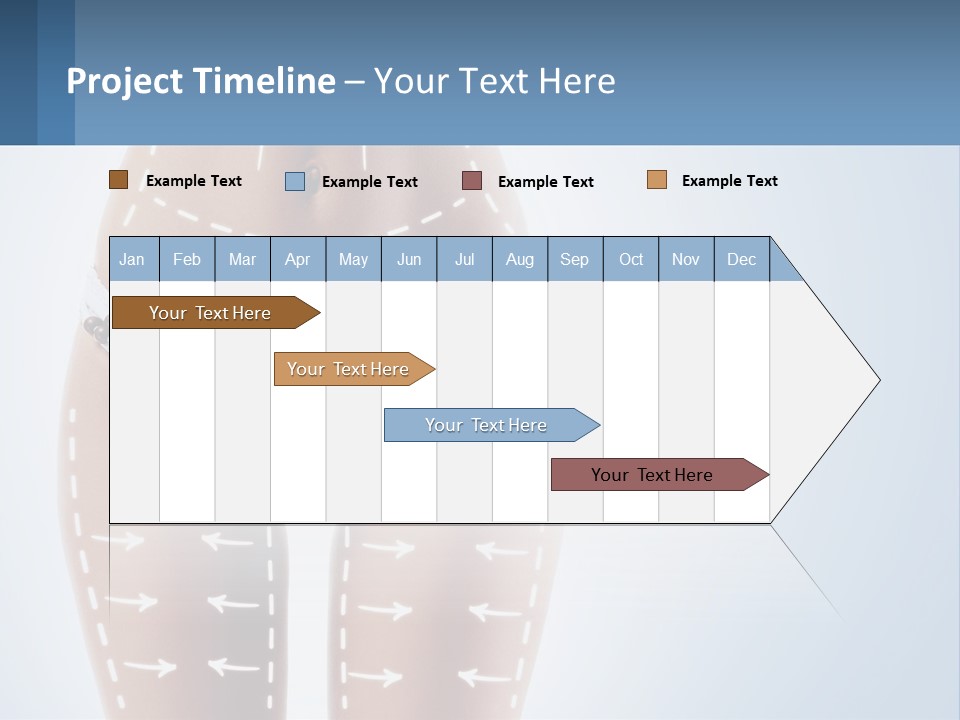 A Woman's Butt With Arrows On It PowerPoint Template