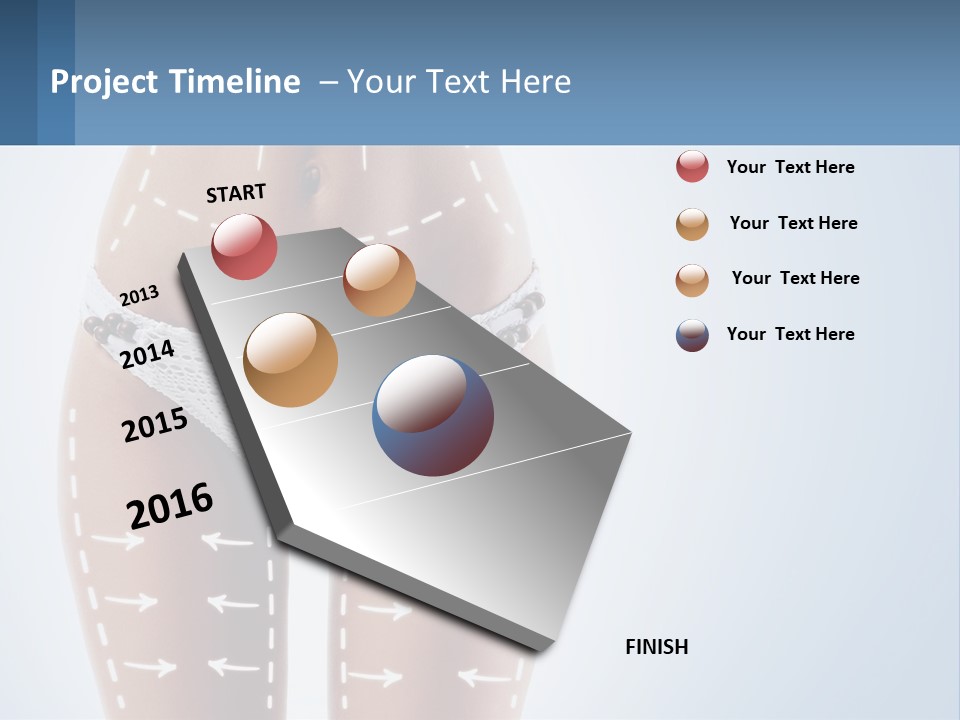 A Woman's Butt With Arrows On It PowerPoint Template