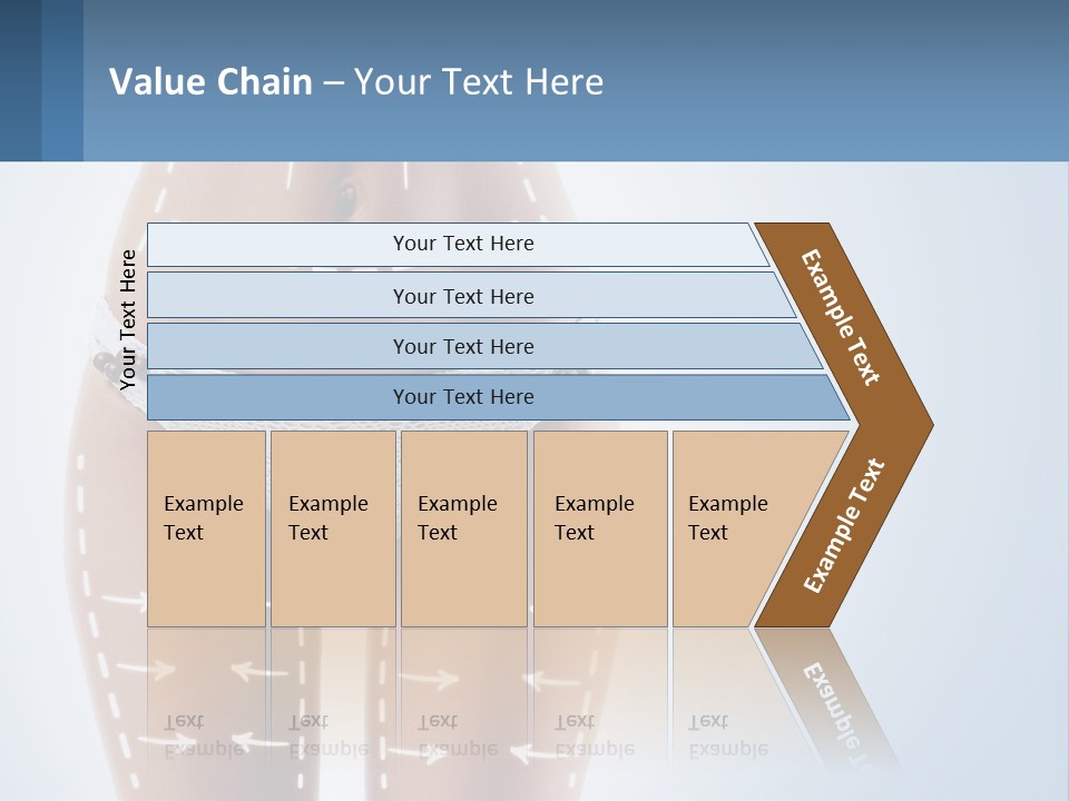 A Woman's Butt With Arrows On It PowerPoint Template