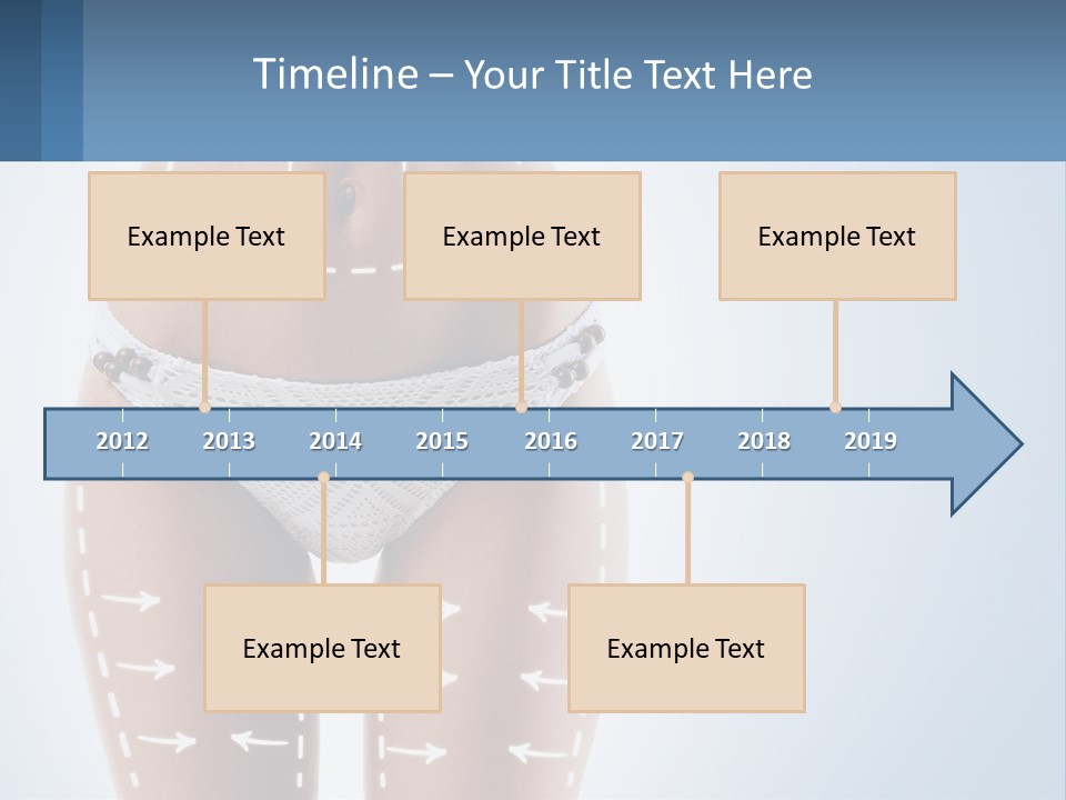 A Woman's Butt With Arrows On It PowerPoint Template