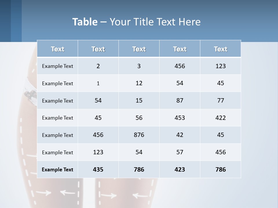 A Woman's Butt With Arrows On It PowerPoint Template