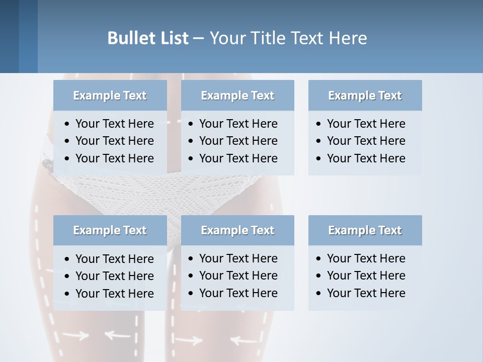 A Woman's Butt With Arrows On It PowerPoint Template