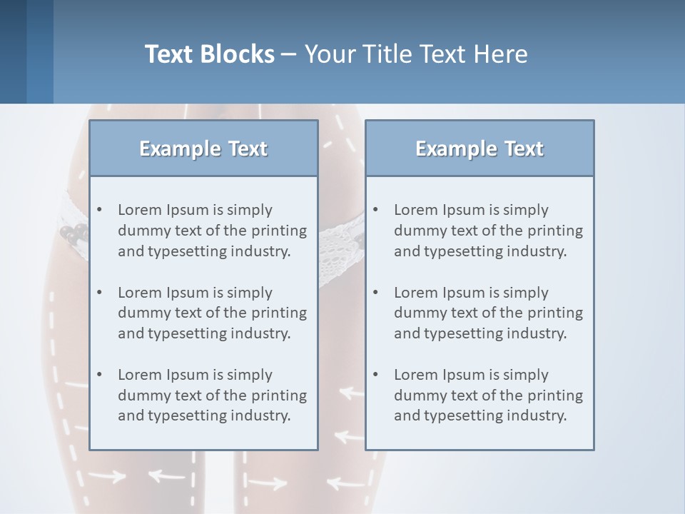 A Woman's Butt With Arrows On It PowerPoint Template