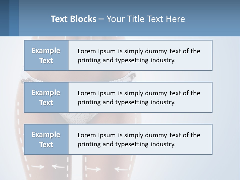 A Woman's Butt With Arrows On It PowerPoint Template